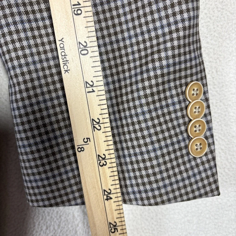 Hart Schaffner Marx Blazer‎ Mens 44R Check Pattern 2 Button Sport Coat USA
